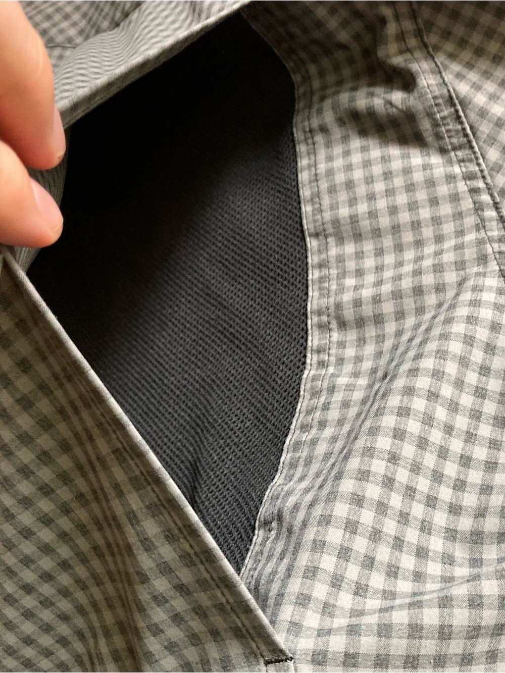 Game Guard Short Sleeve Button Up Shirt Men’s Large Gray Check Fishing 1041 - Picture 6 of 11